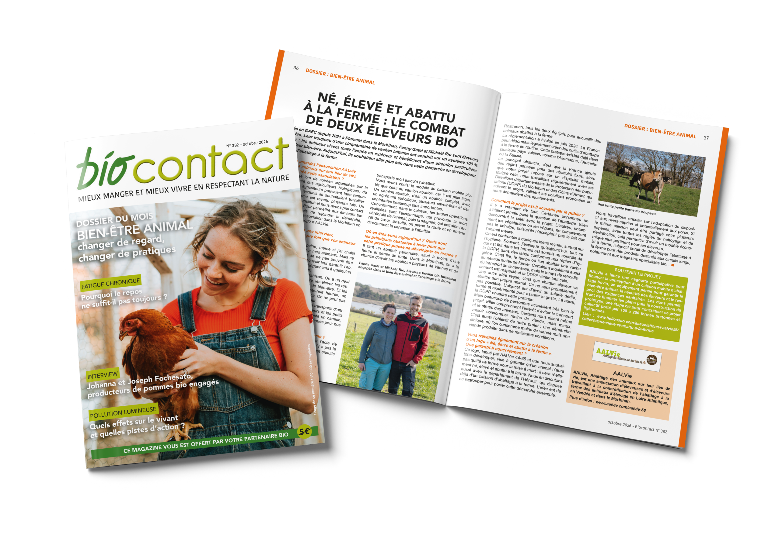 Le magazine Biocontact n°382 d'octobre, ouvert et fermé
